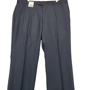 NWT‎ Roundtree Yorke Blue TravelSmart Men Slack  Comfort waistband expander42X30